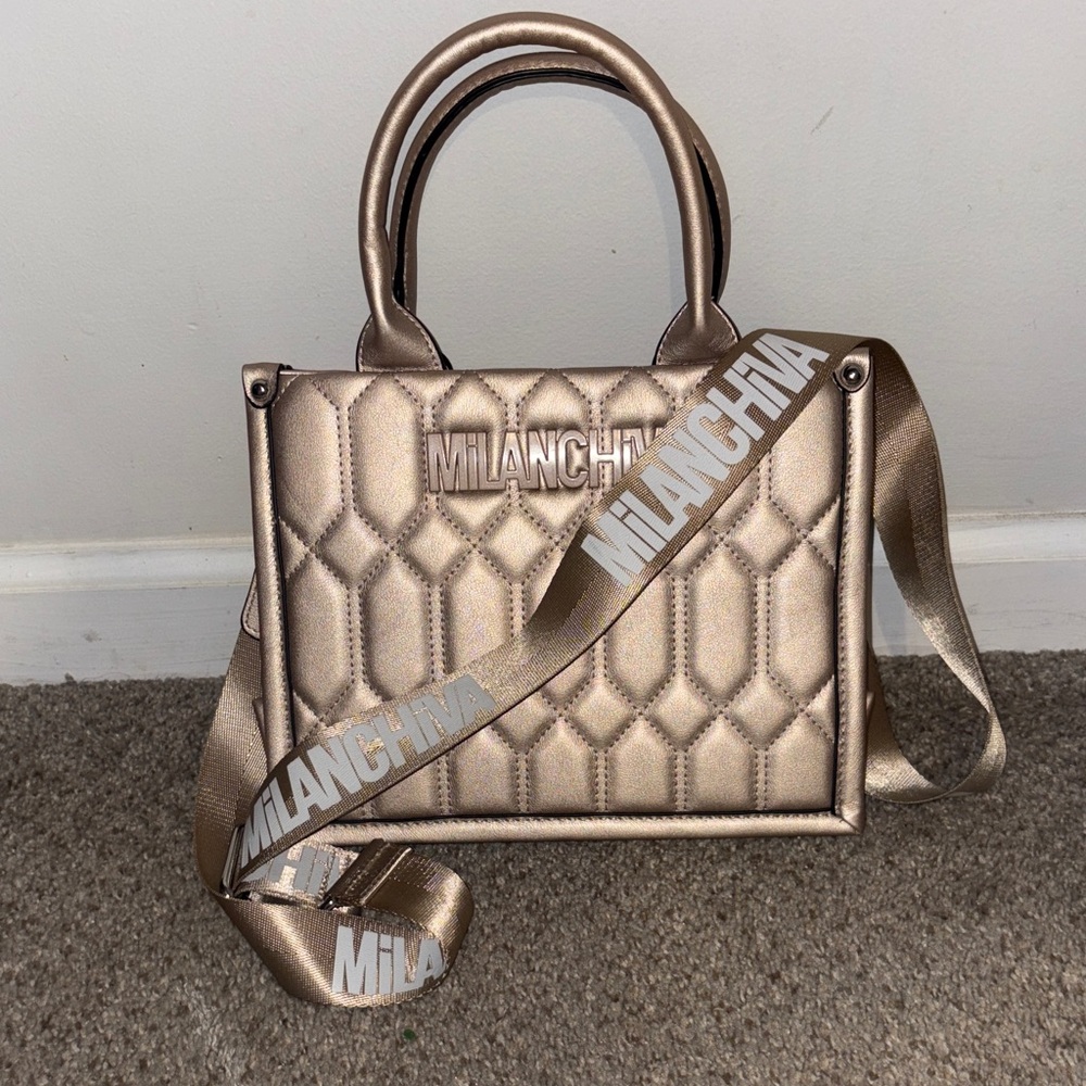 Milan Chiva Quilted Bronze crossbody